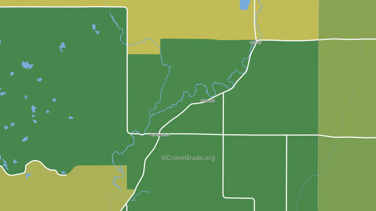Gleason, WI Map of Drug-Related Crime Rates