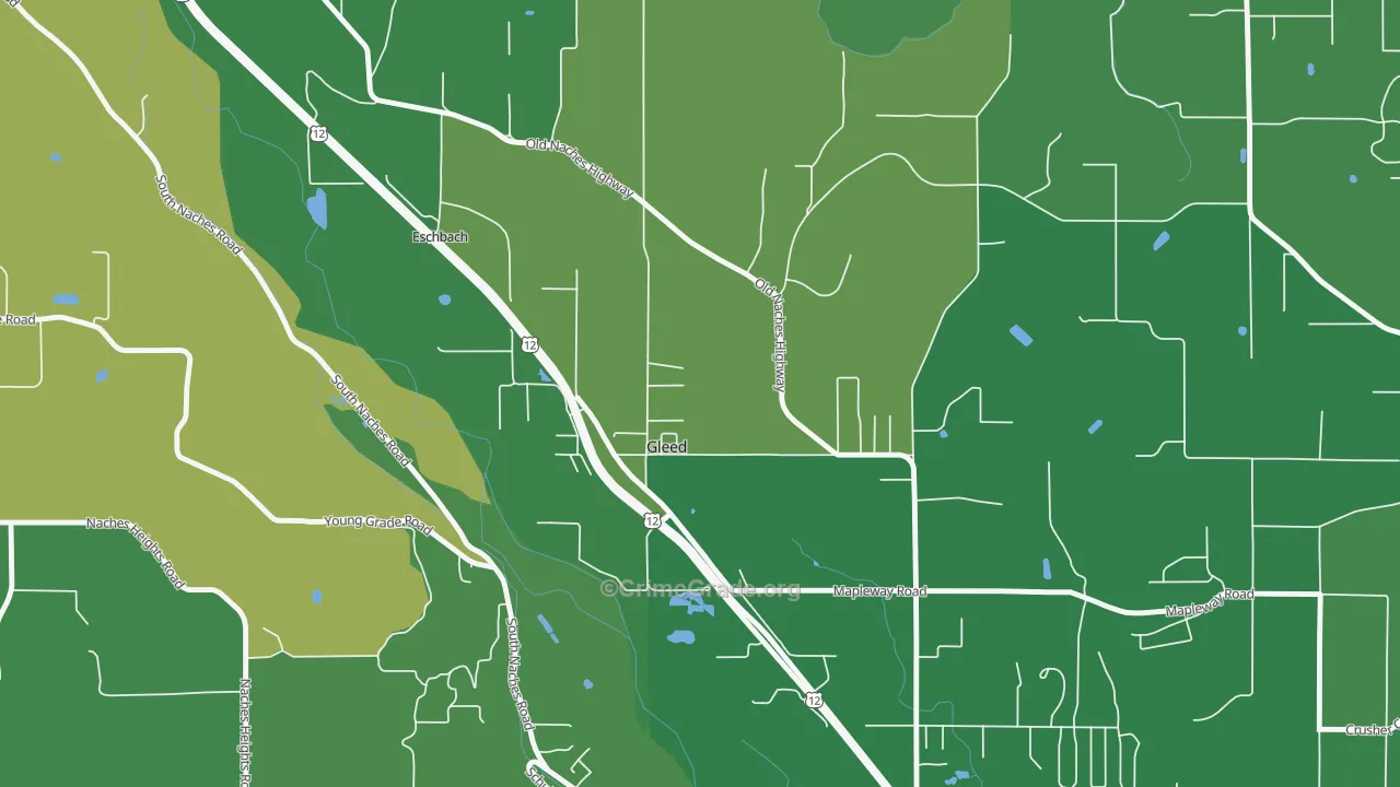 Gleed, WA Map of Drug-Related Crime Rates