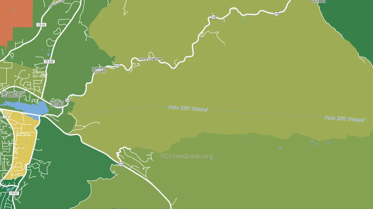 Glen Comfort, CO Map of Drug-Related Crime Rates