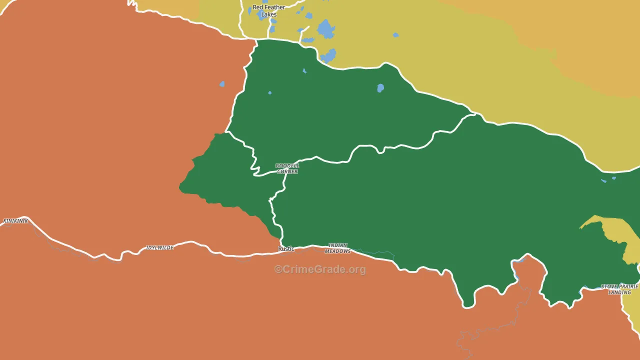 Glen Echo, CO Map of Drug-Related Crime Rates
