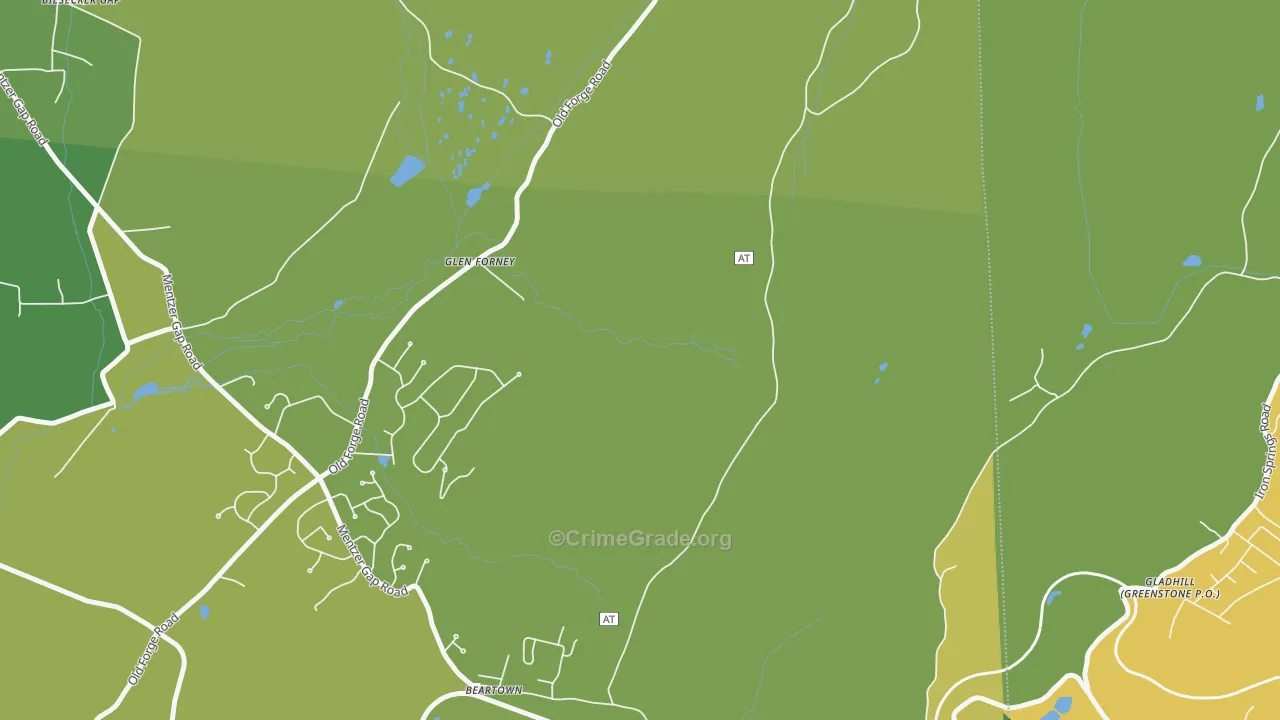 Glen Forney, PA Map of Drug-Related Crime Rates