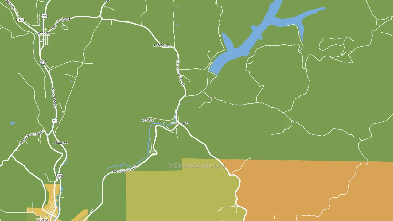 Glen Hazel, PA Map of Drug-Related Crime Rates