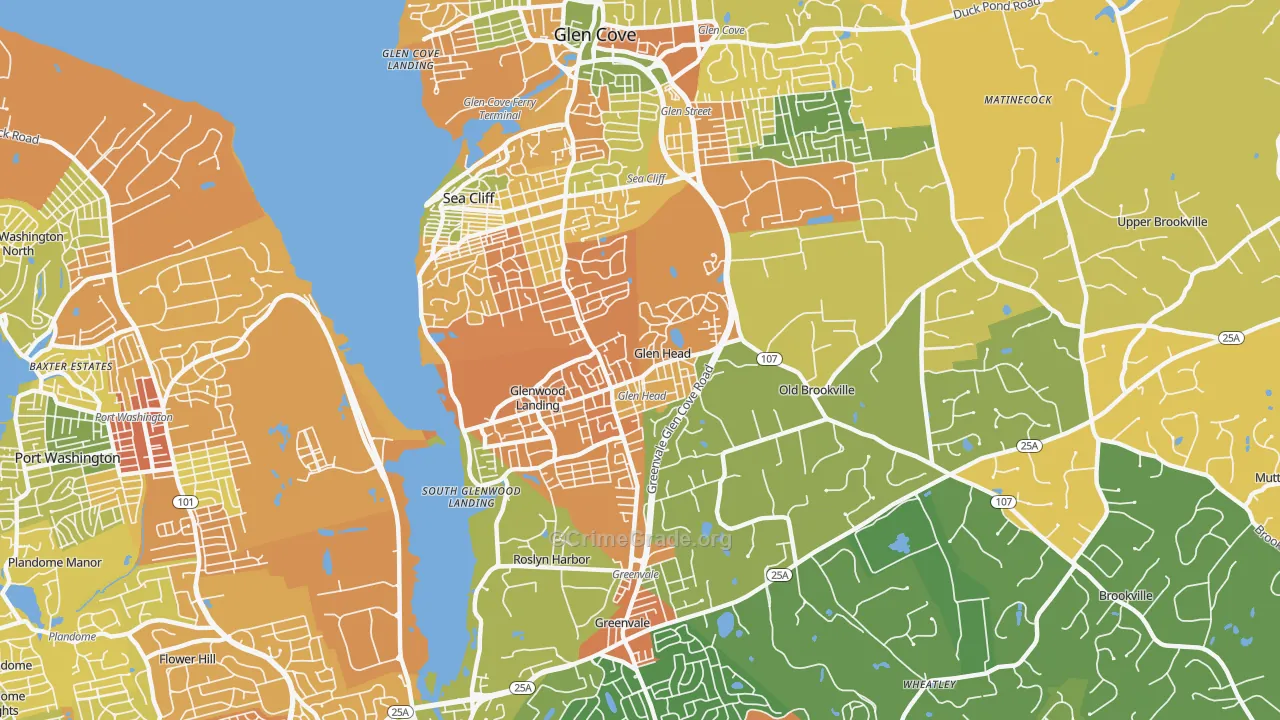 Glen Head, NY Map of Drug-Related Crime Rates