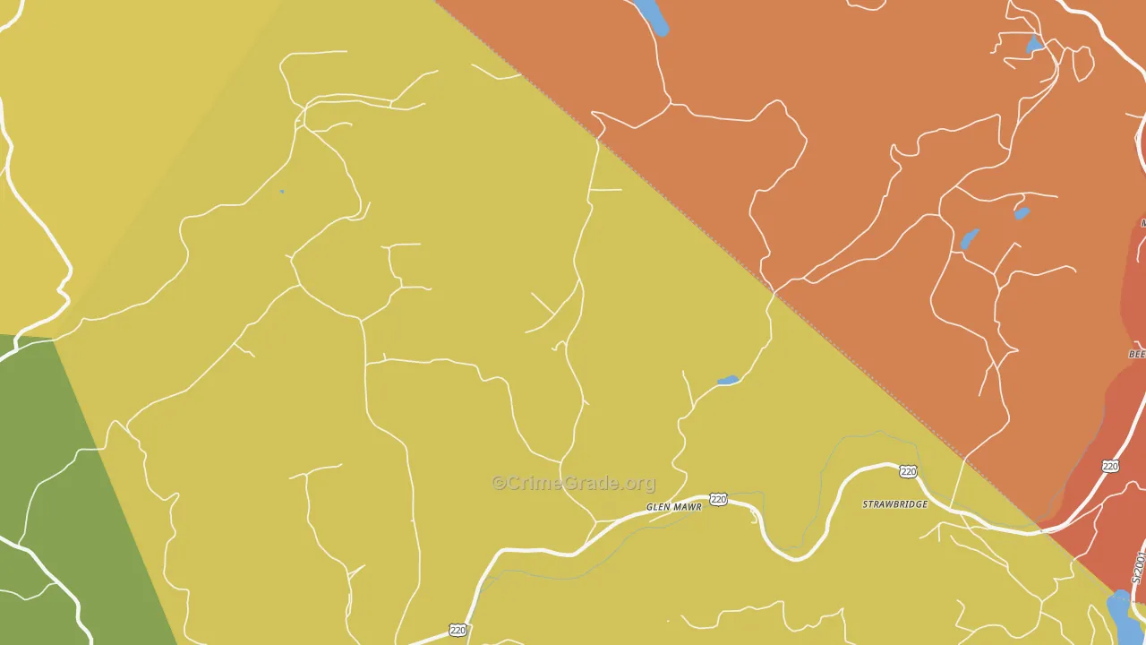 Glen Mawr, PA Map of Drug-Related Crime Rates