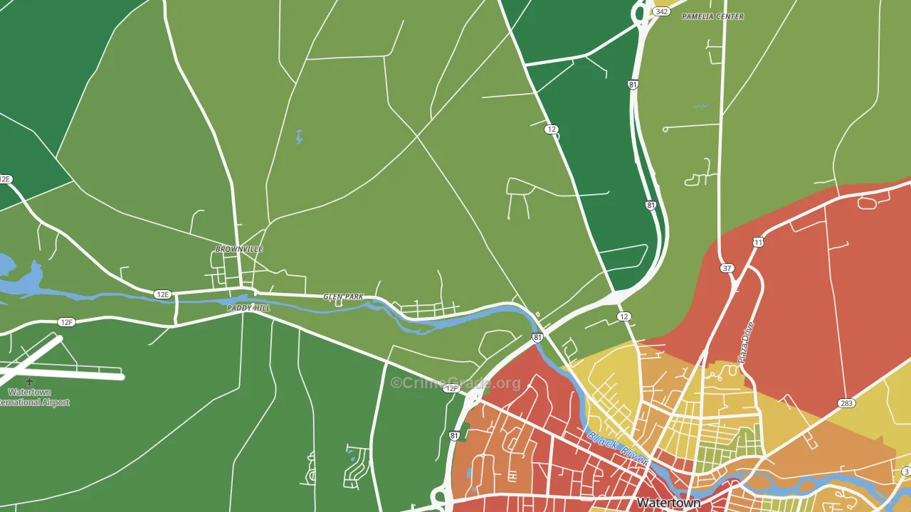 Glen Park, NY Map of Drug-Related Crime Rates