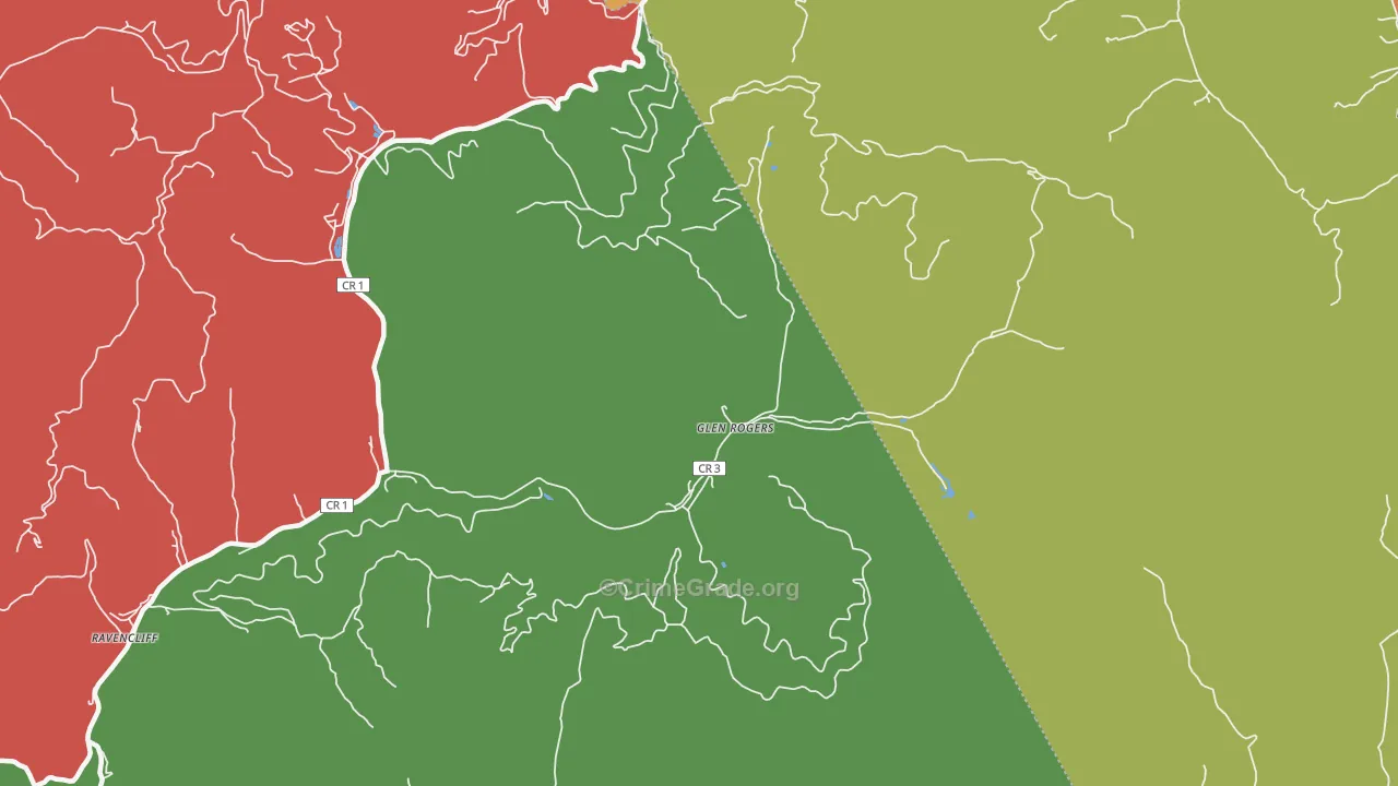 Glen Rogers, WV Map of Drug-Related Crime Rates