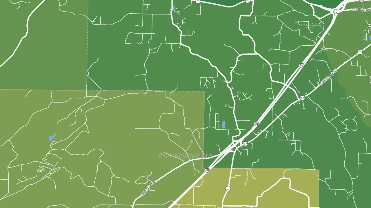 Glen Rose, AR Map of Drug-Related Crime Rates