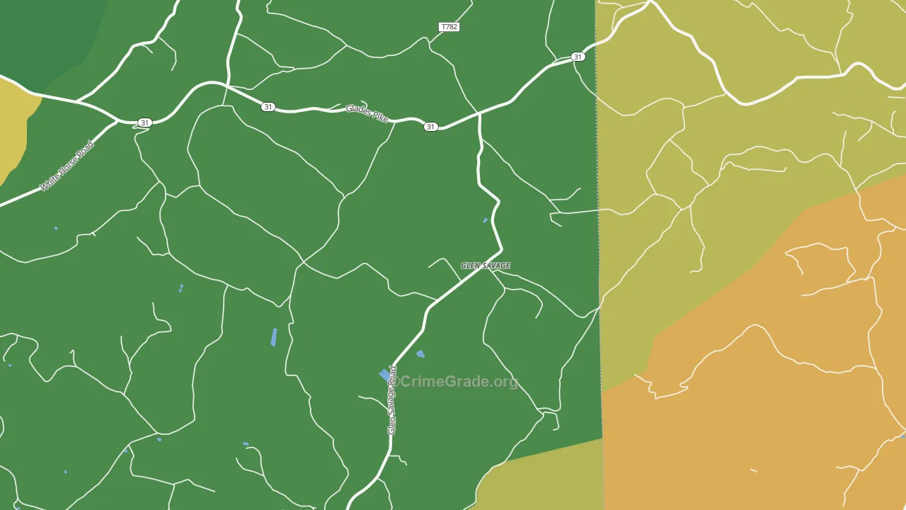 Glen Savage, PA Map of Drug-Related Crime Rates