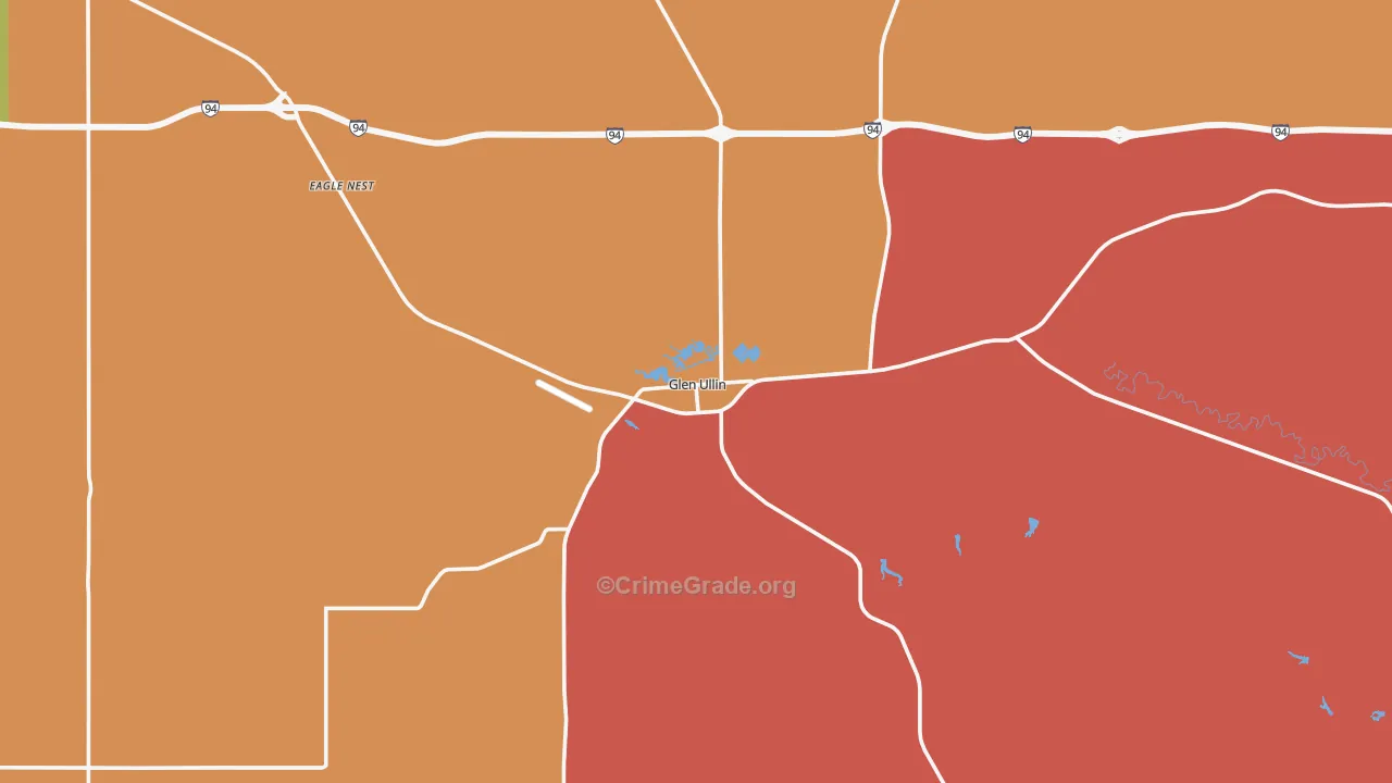Glen Ullin, ND Map of Drug-Related Crime Rates