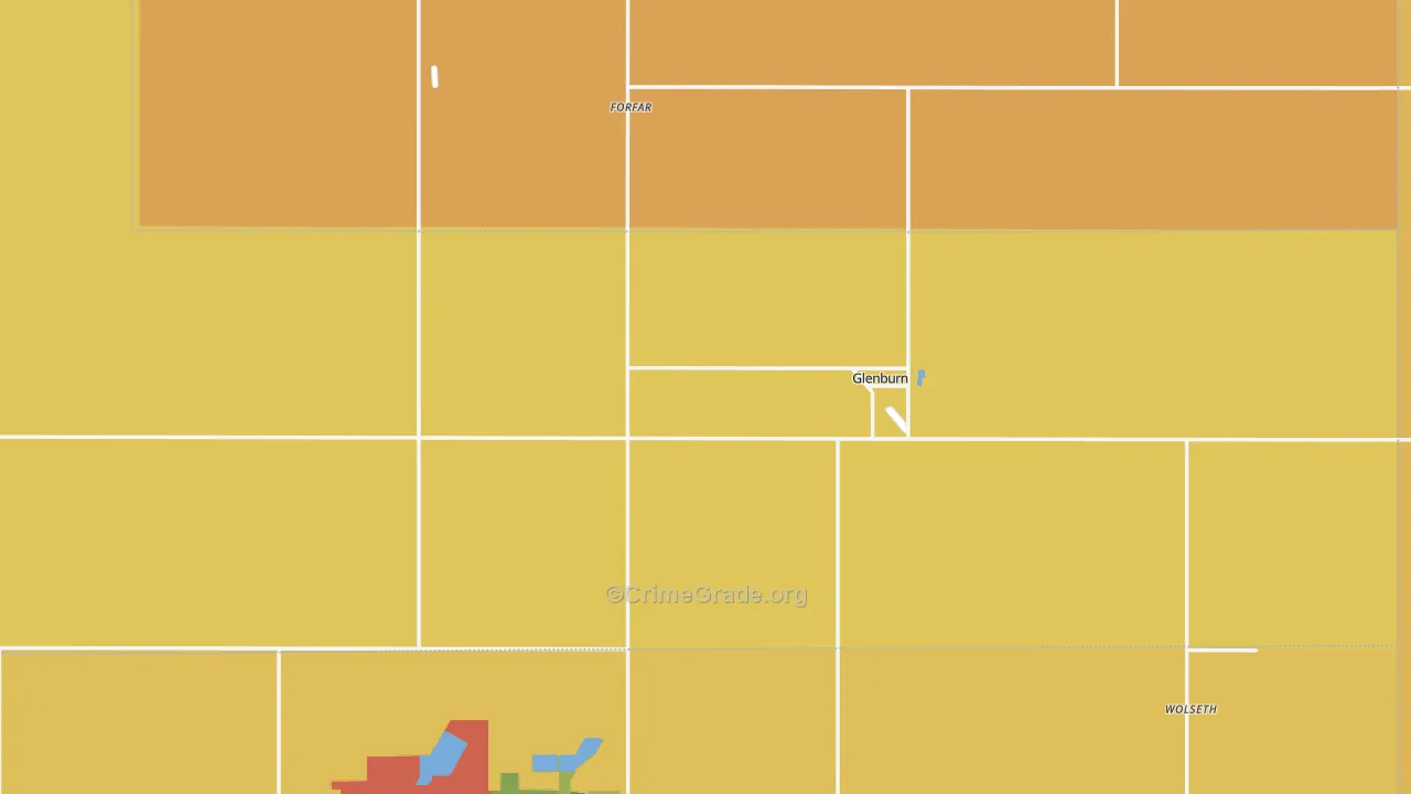 Glenburn, ND Map of Drug-Related Crime Rates