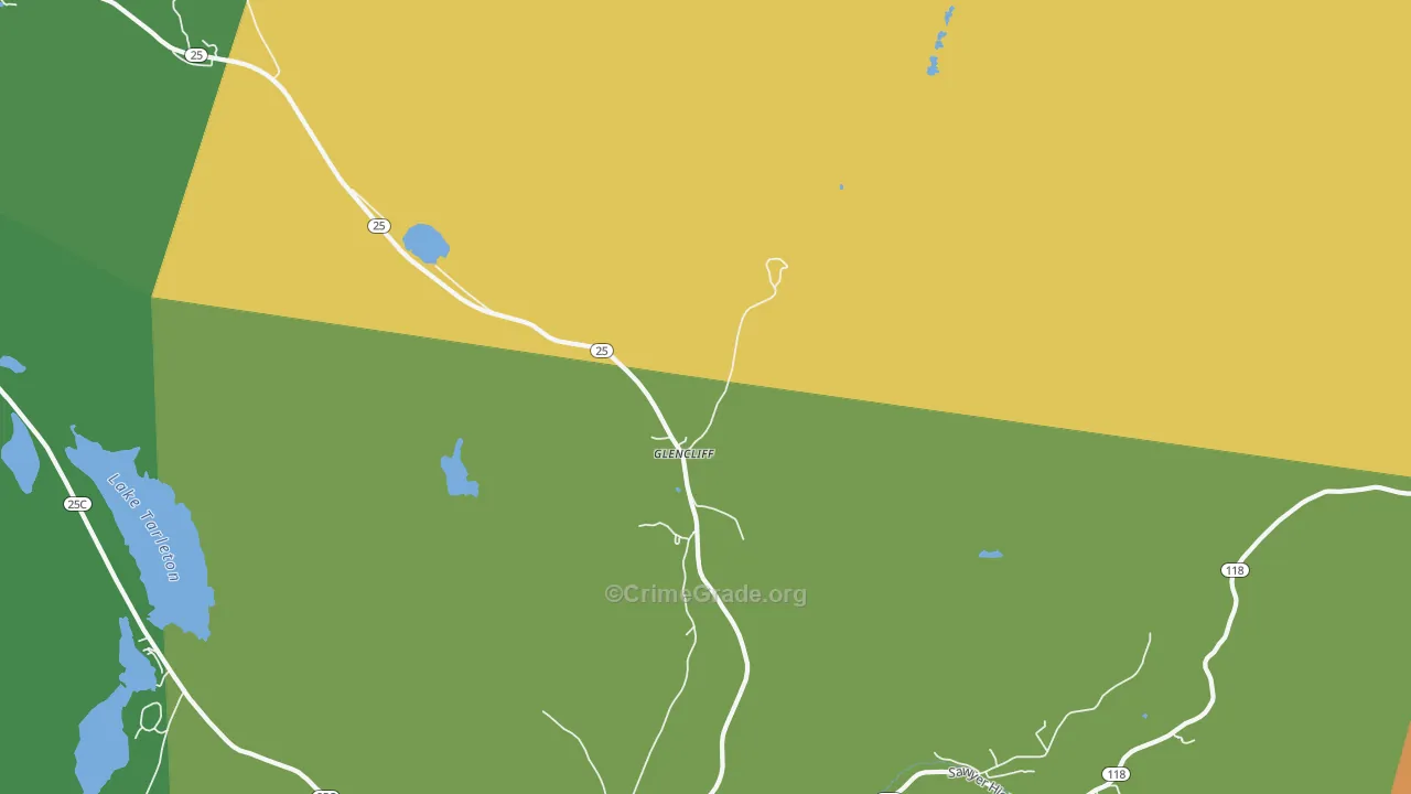 Glencliff, NH Map of Drug-Related Crime Rates