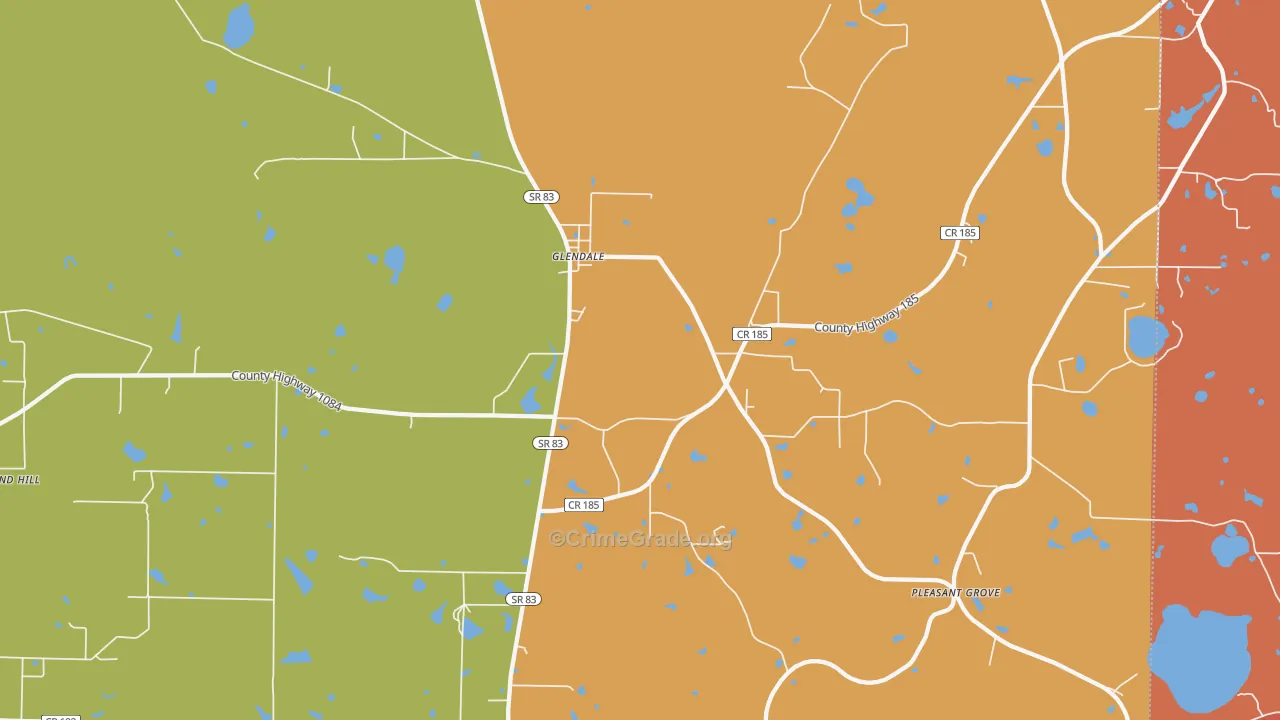 Glendale, FL Map of Drug-Related Crime Rates