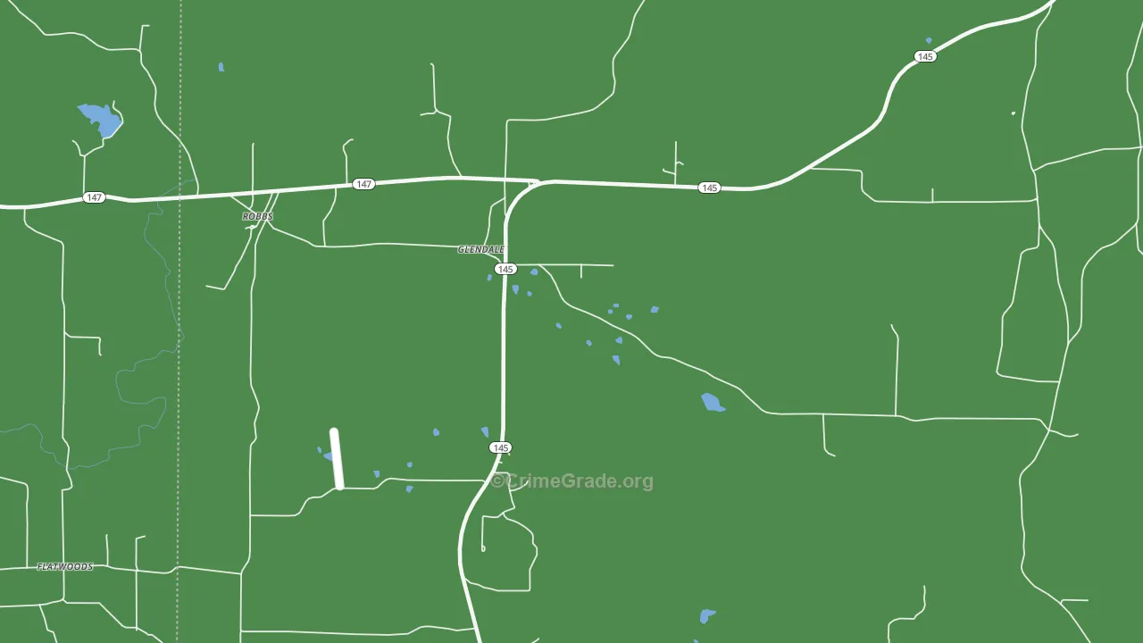 Glendale, IL Map of Drug-Related Crime Rates