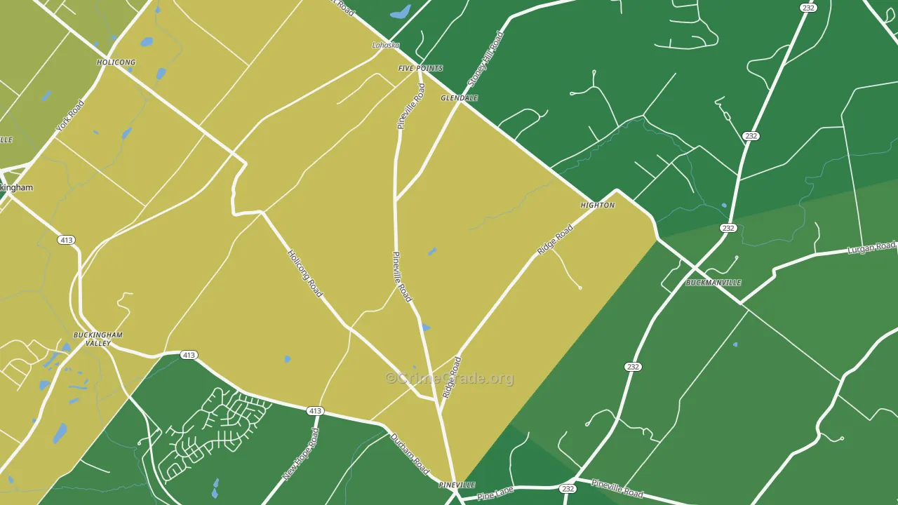 Glendale, PA Map of Drug-Related Crime Rates