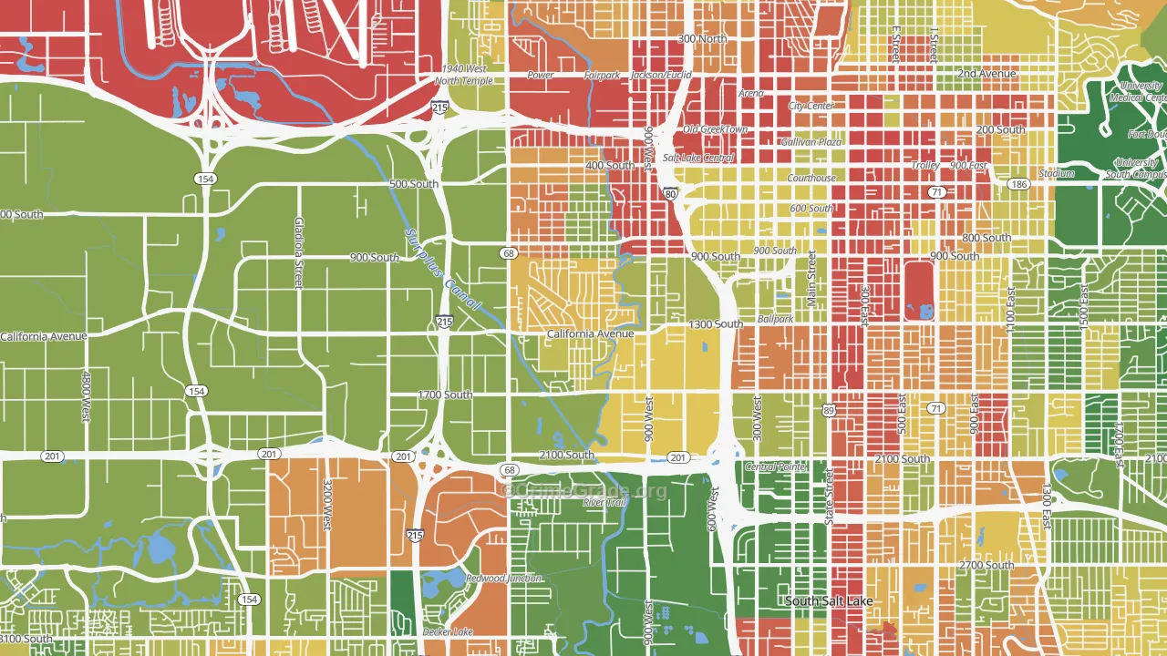 Glendale, Salt Lake City, UT Map of Drug-Related Crime Rates