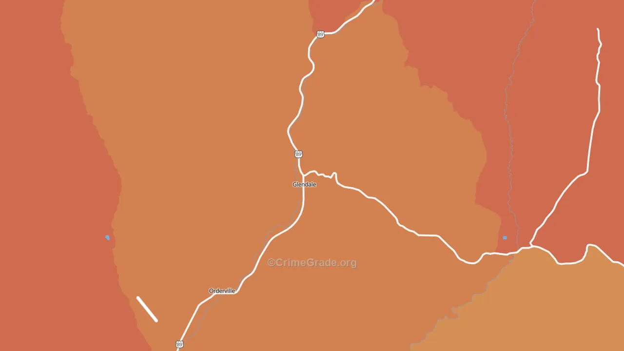 Glendale, UT Map of Drug-Related Crime Rates