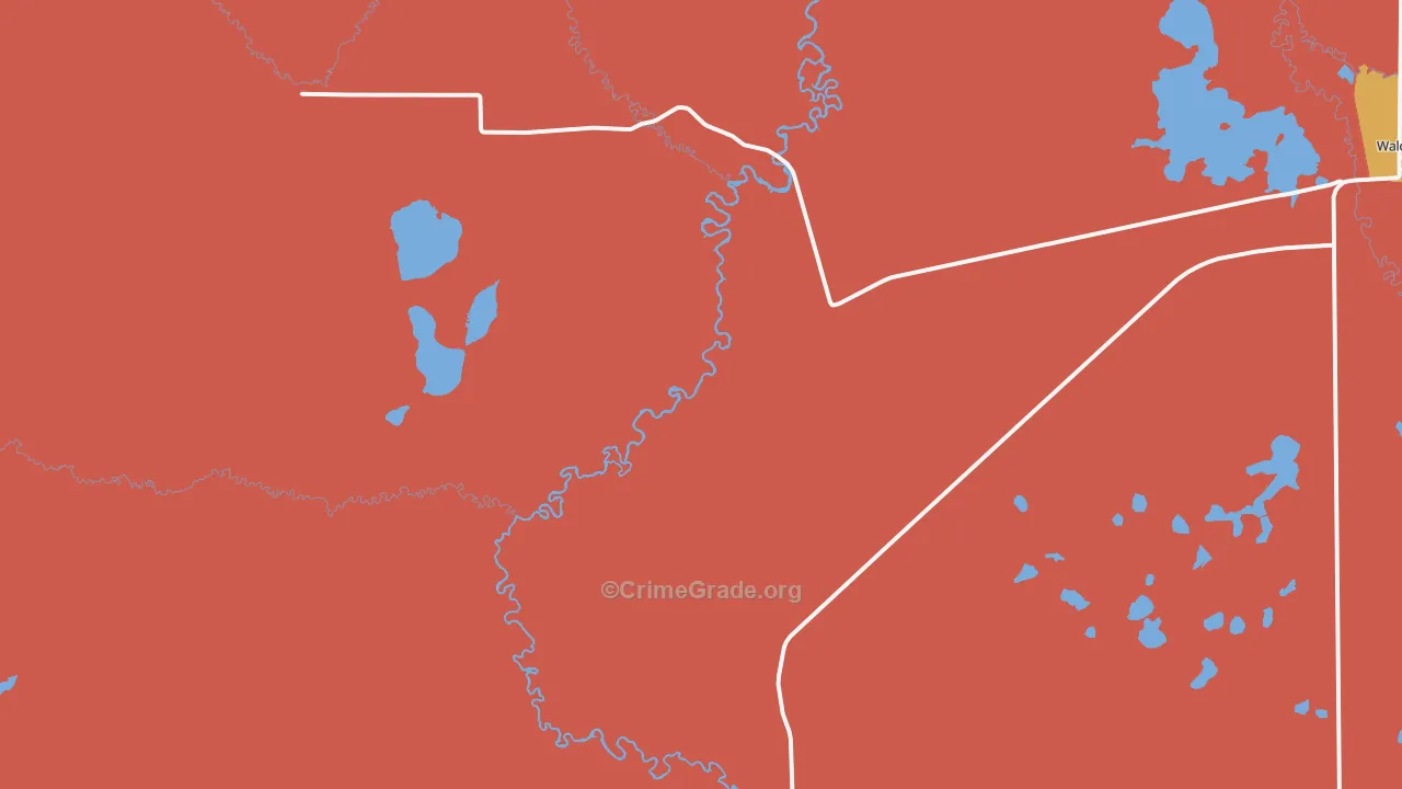 Glendevey, CO Map of Drug-Related Crime Rates