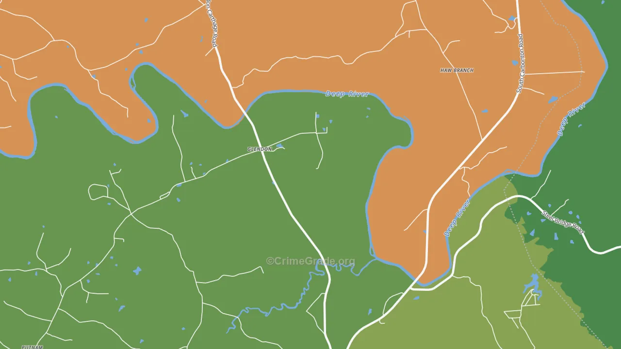 Glendon, NC Map of Drug-Related Crime Rates