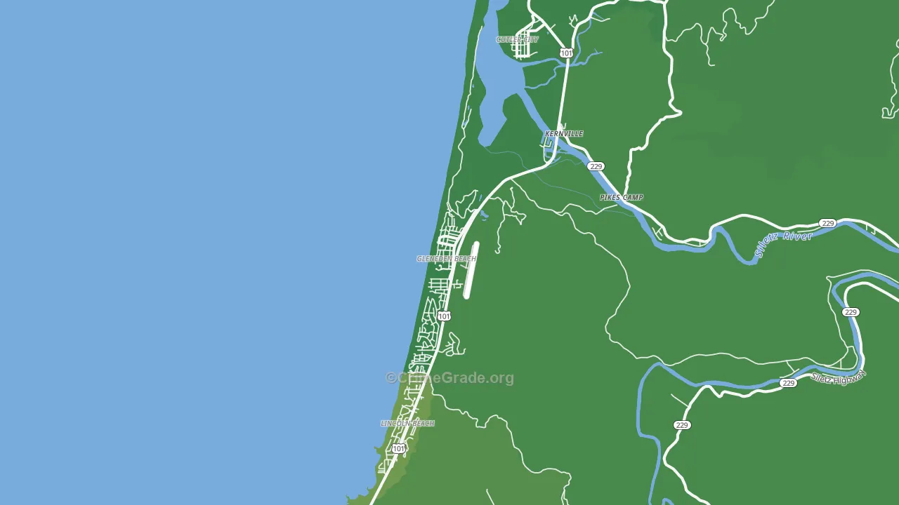 Gleneden Beach, OR Map of Drug-Related Crime Rates