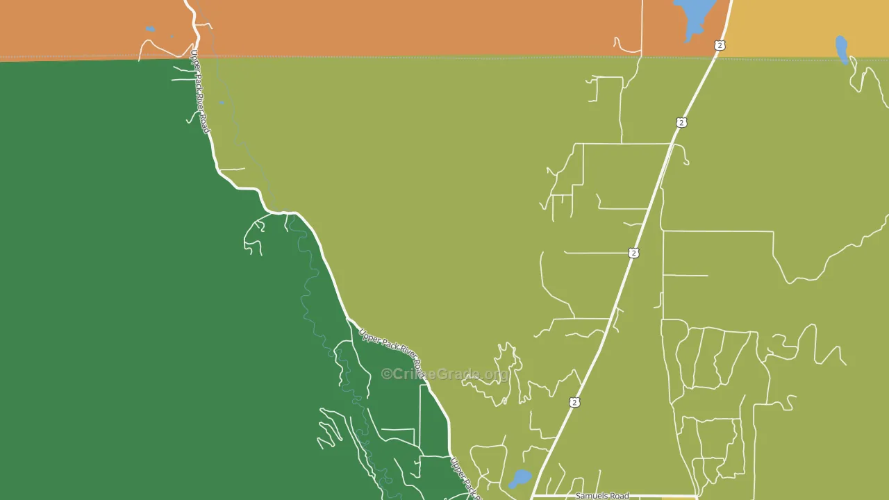 Glengary, ID Map of Drug-Related Crime Rates