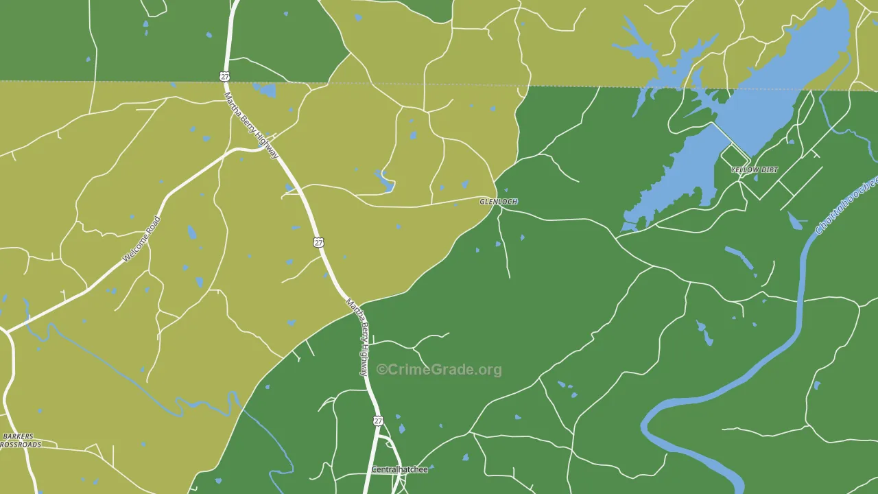 Glenloch, GA Map of Drug-Related Crime Rates