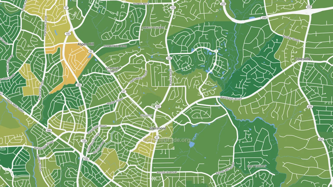 Glenmont, MD Map of Drug-Related Crime Rates
