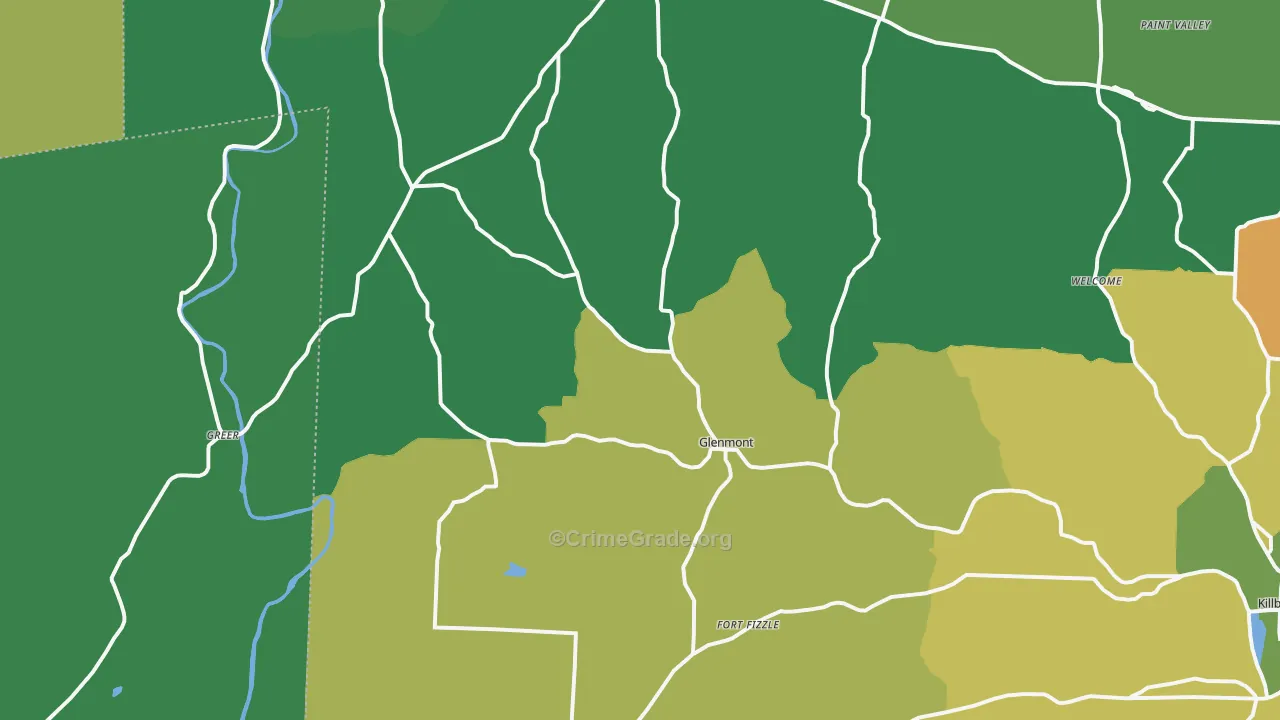 Glenmont, OH Map of Drug-Related Crime Rates