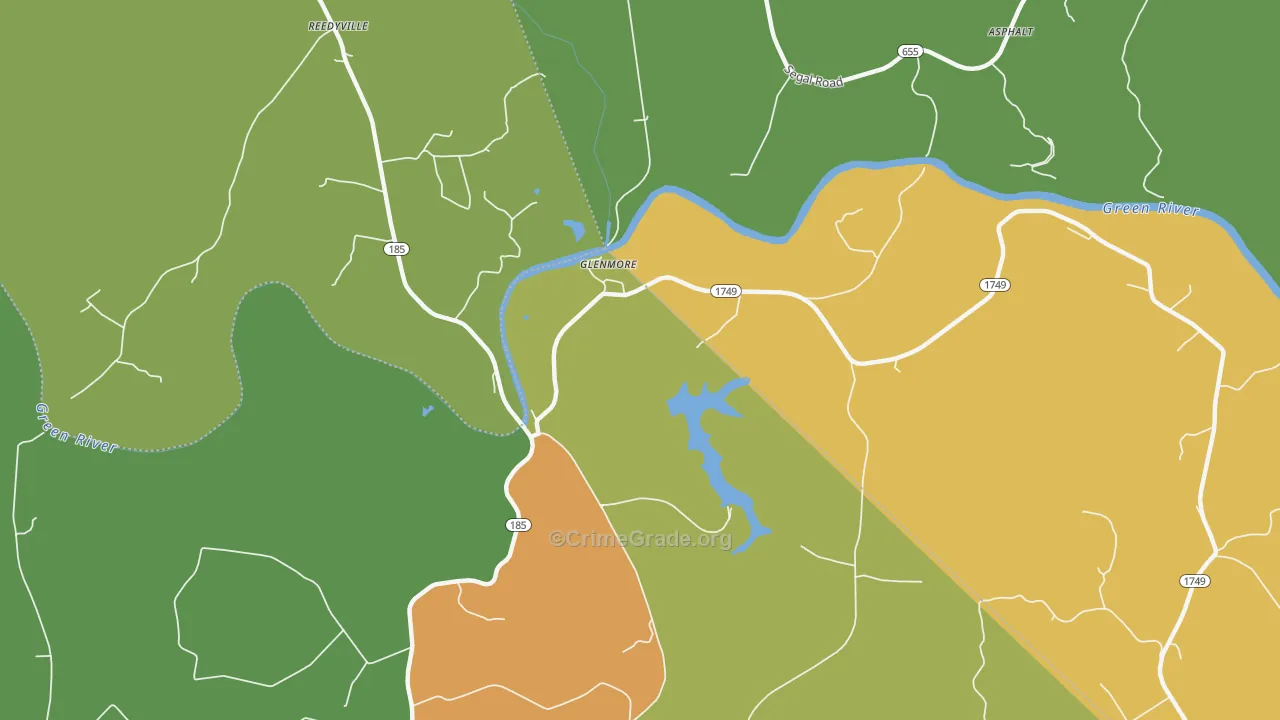 Glenmore, KY Map of Drug-Related Crime Rates