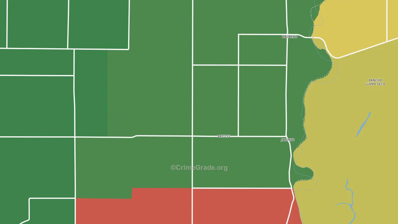 Glenn, CA Map of Drug-Related Crime Rates