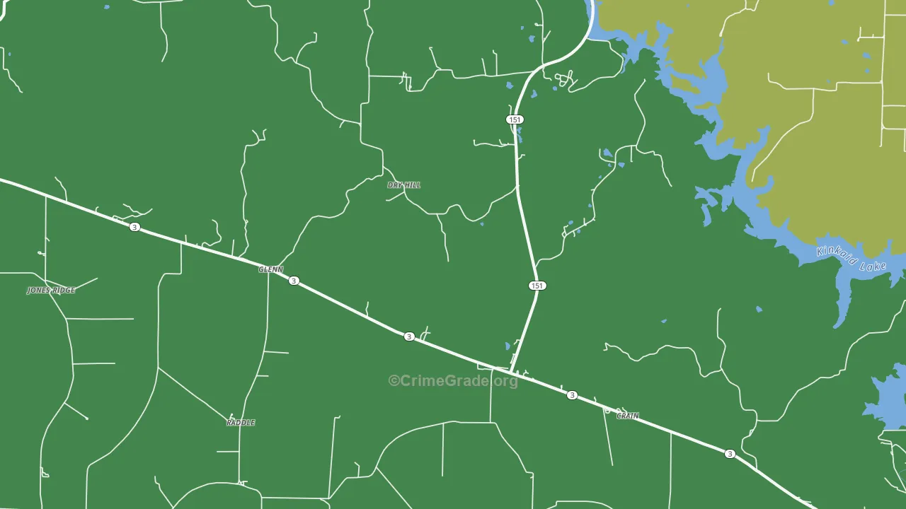 Glenn, IL Map of Drug-Related Crime Rates