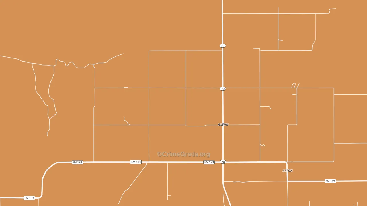 Glenn, TX Map of Drug-Related Crime Rates