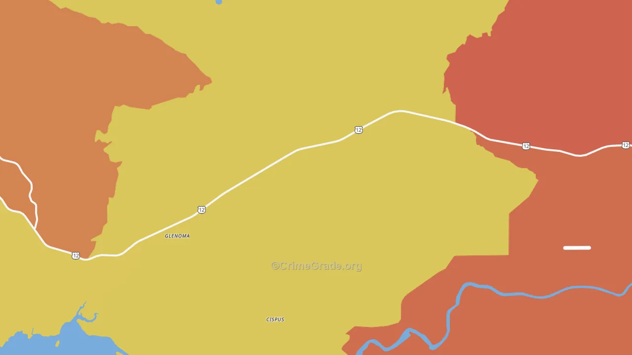 Glenoma, WA Map of Drug-Related Crime Rates