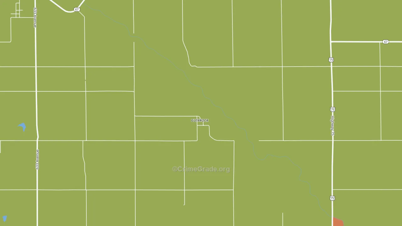 Glenrock, NE Map of Drug-Related Crime Rates