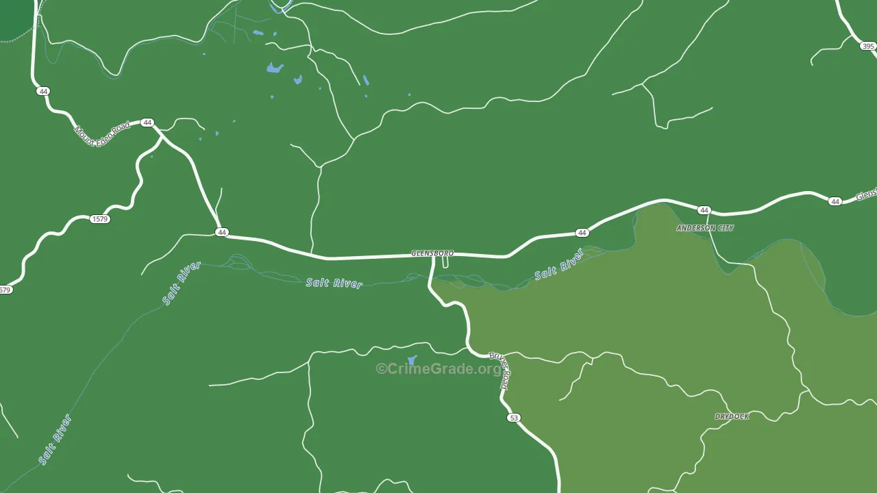 Glensboro, KY Map of Drug-Related Crime Rates