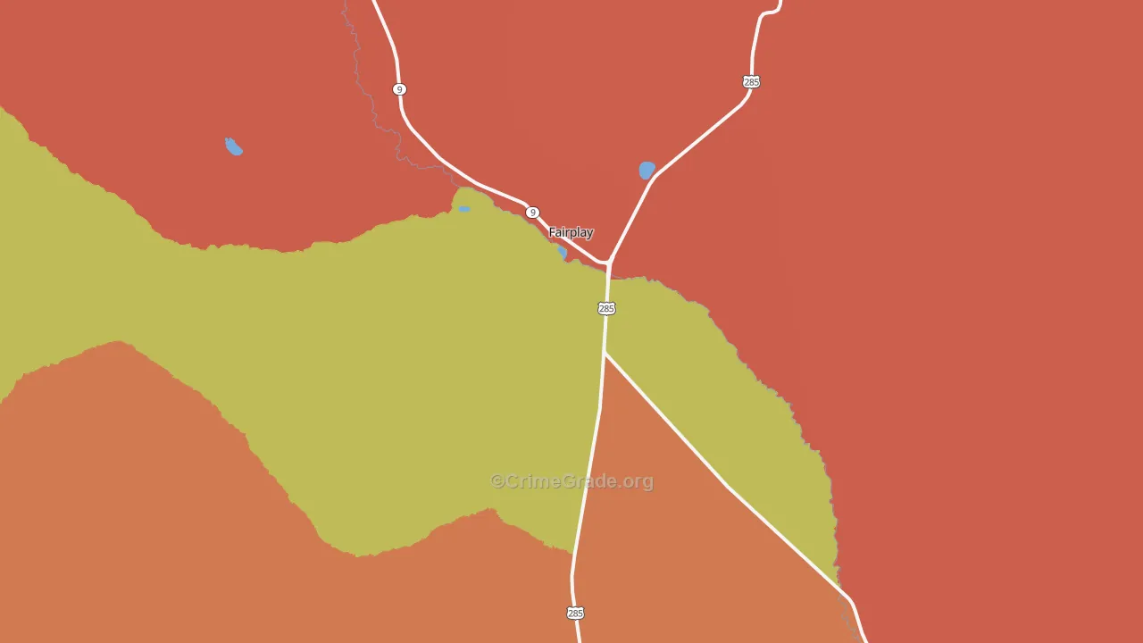 Glentivar, CO Map of Drug-Related Crime Rates