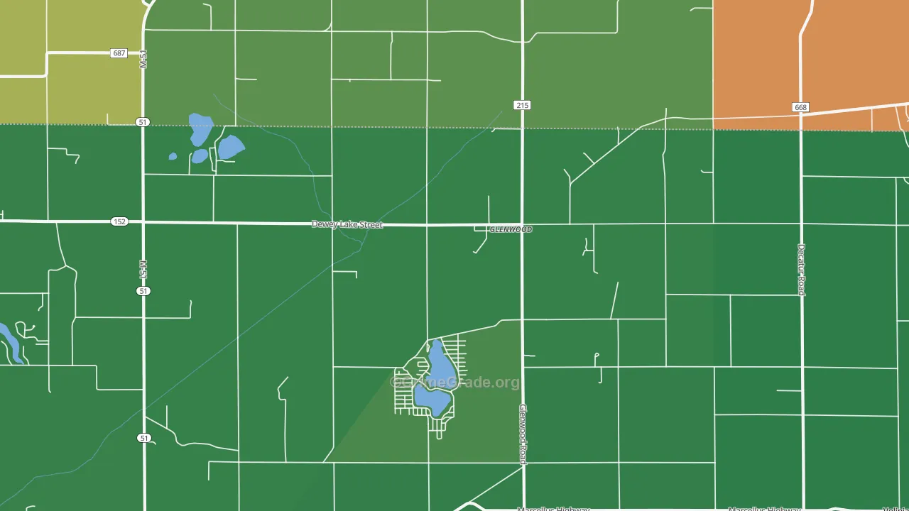 Glenwood, MI Map of Drug-Related Crime Rates