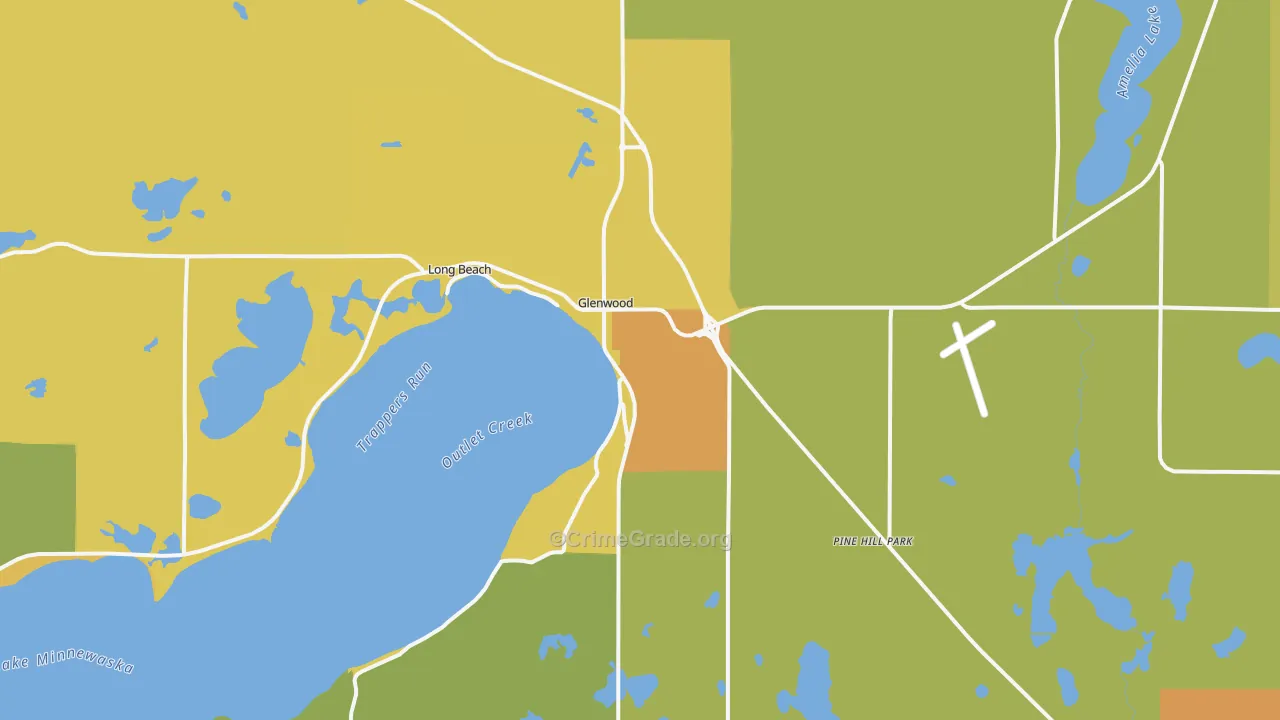 Glenwood, MN Map of Drug-Related Crime Rates