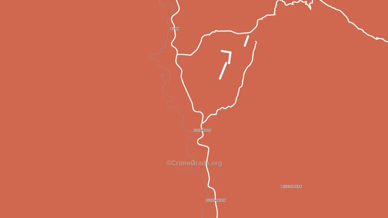 Glenwood, NM Map of Drug-Related Crime Rates