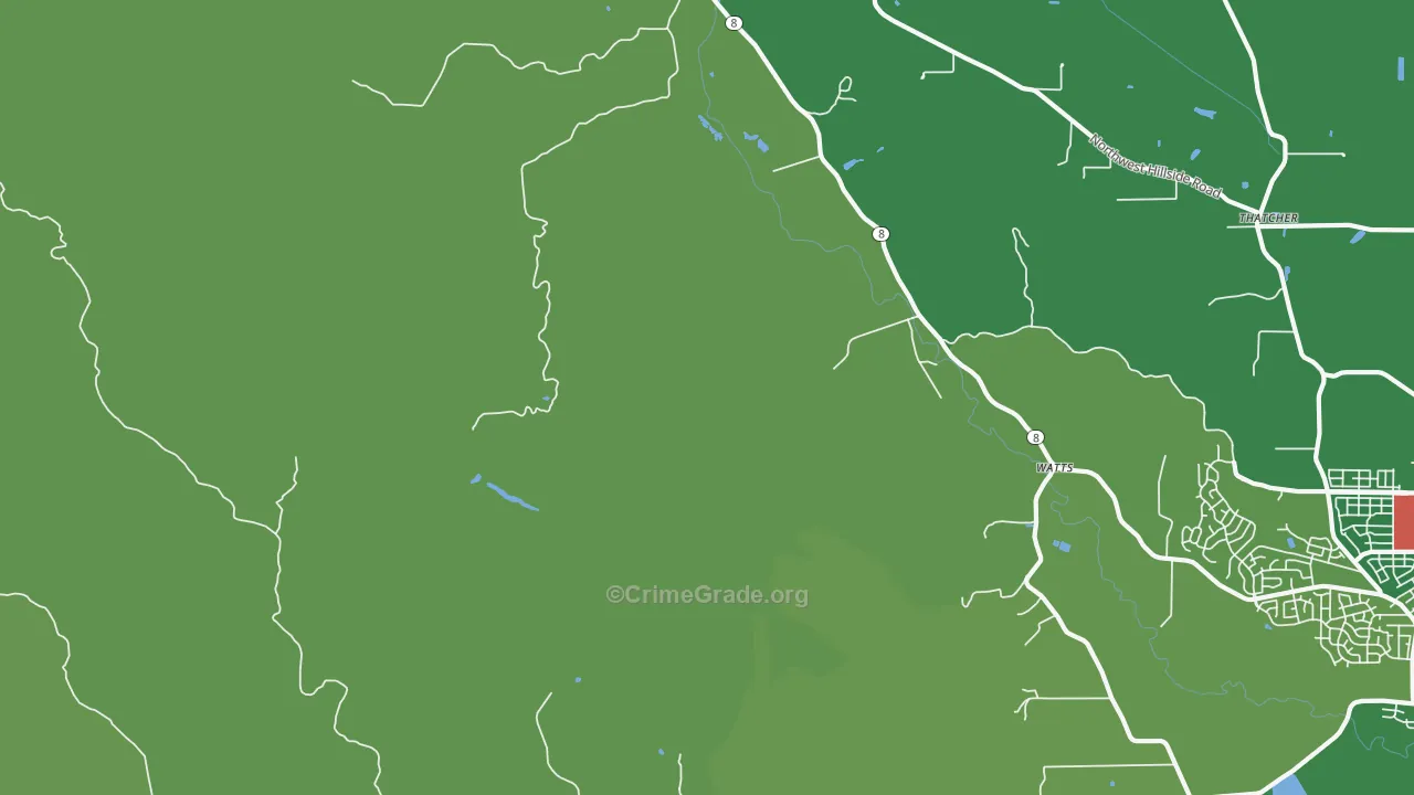 Glenwood, OR Map of Drug-Related Crime Rates