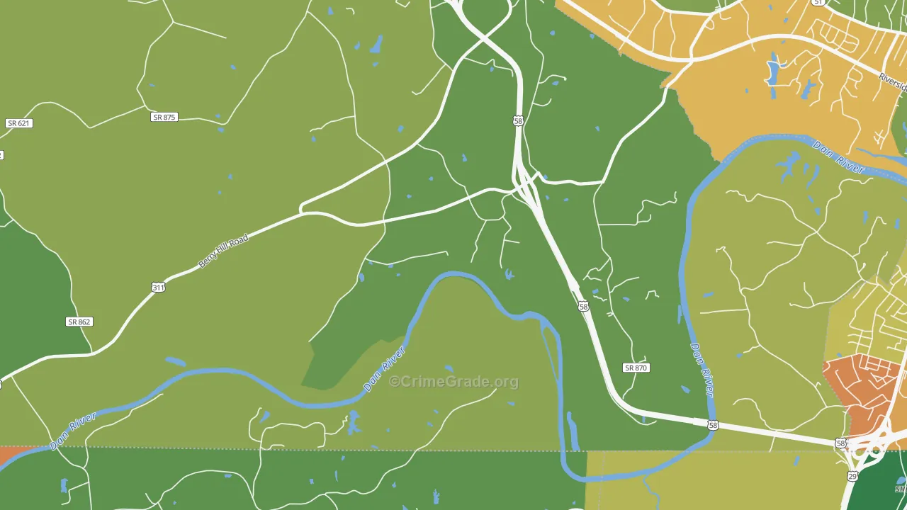 Glenwood, VA Map of Drug-Related Crime Rates