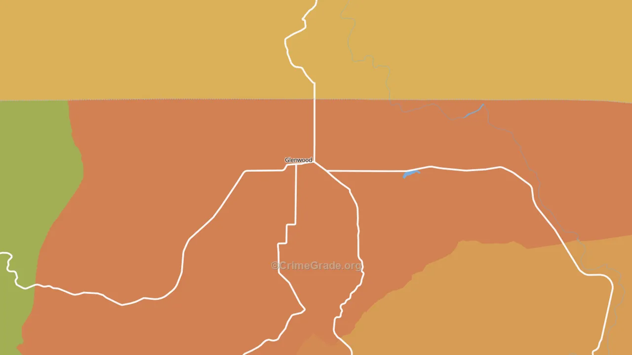 Glenwood, WA Map of Drug-Related Crime Rates