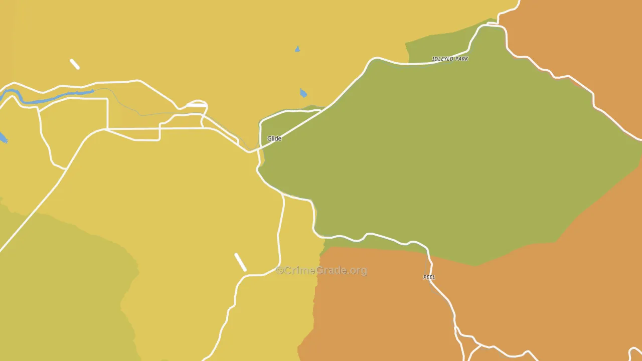 Glide, OR Map of Drug-Related Crime Rates