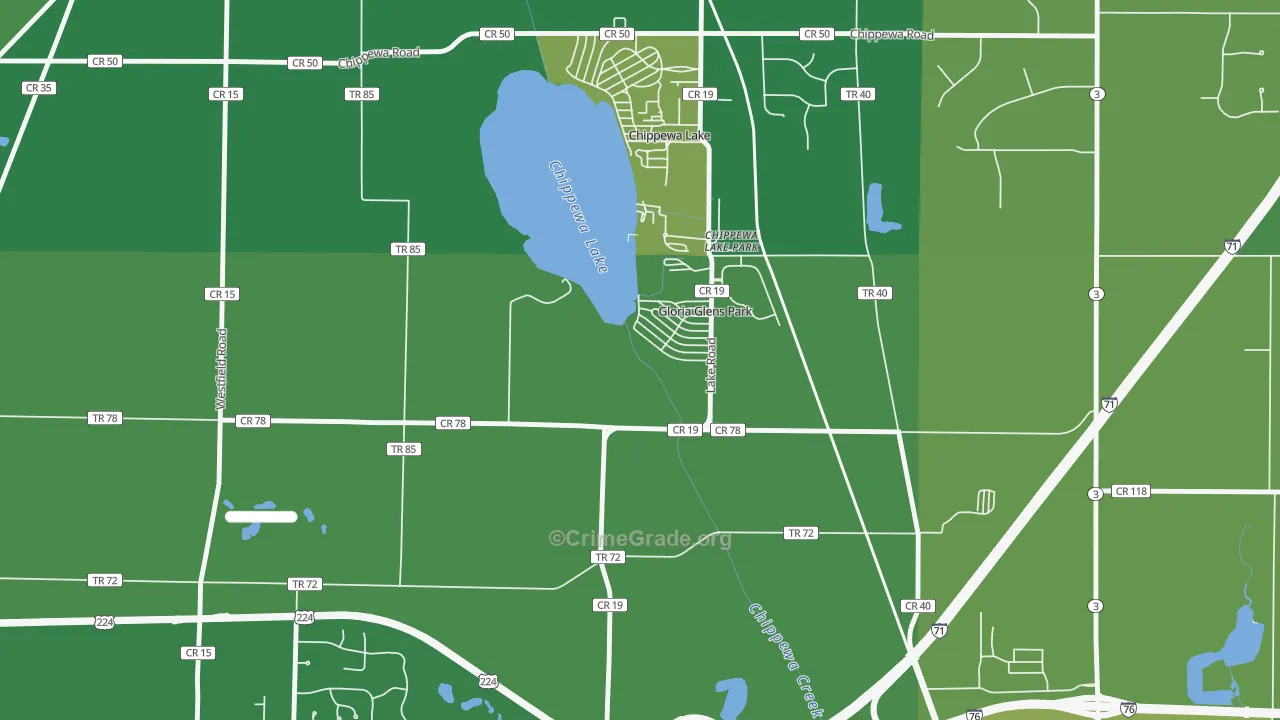 Gloria Glens Park, OH Map of Drug-Related Crime Rates