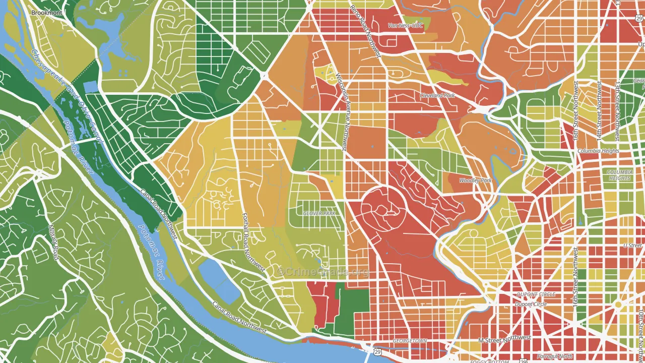 Glover Park, Washington, DC Map of Drug-Related Crime Rates
