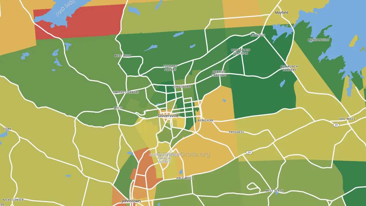 Gloversville, NY Map of Drug-Related Crime Rates