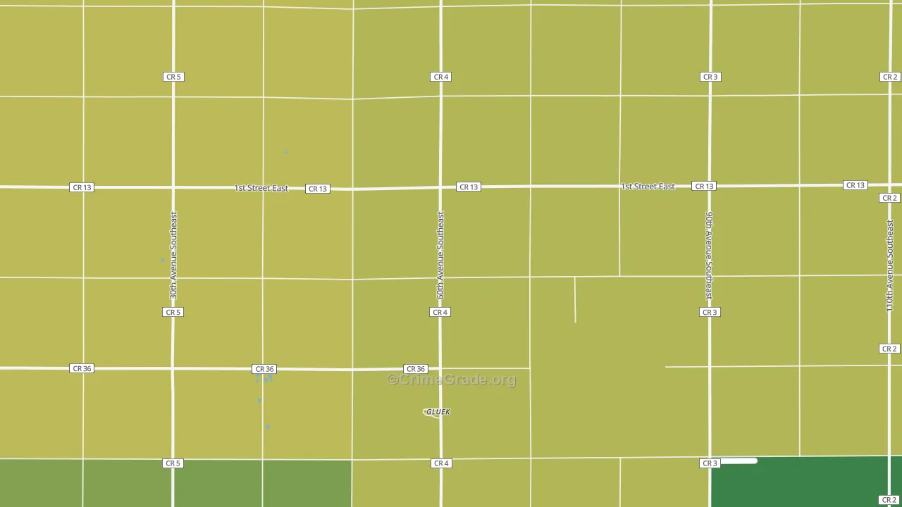 Gluek, MN Map of Drug-Related Crime Rates