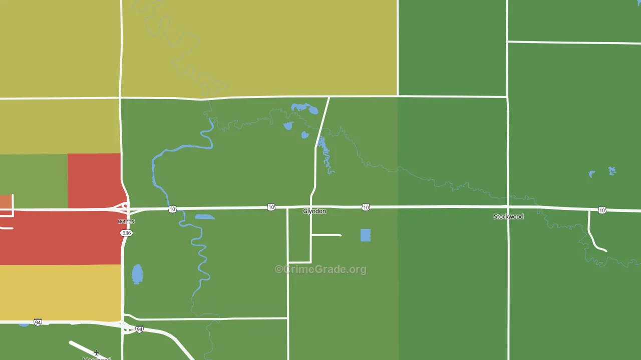 Glyndon, MN Map of Drug-Related Crime Rates