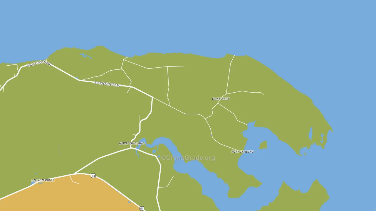 Goat Neck, NC Map of Drug-Related Crime Rates