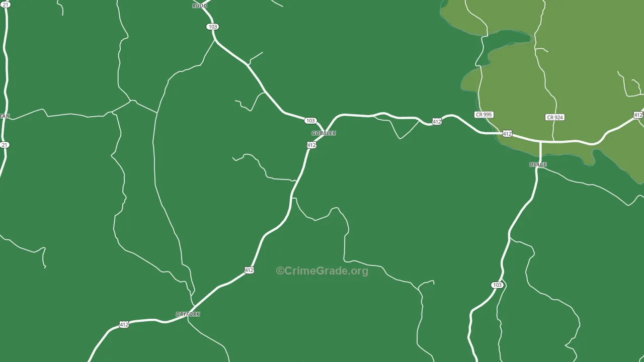 Gobbler, AR Map of Drug-Related Crime Rates