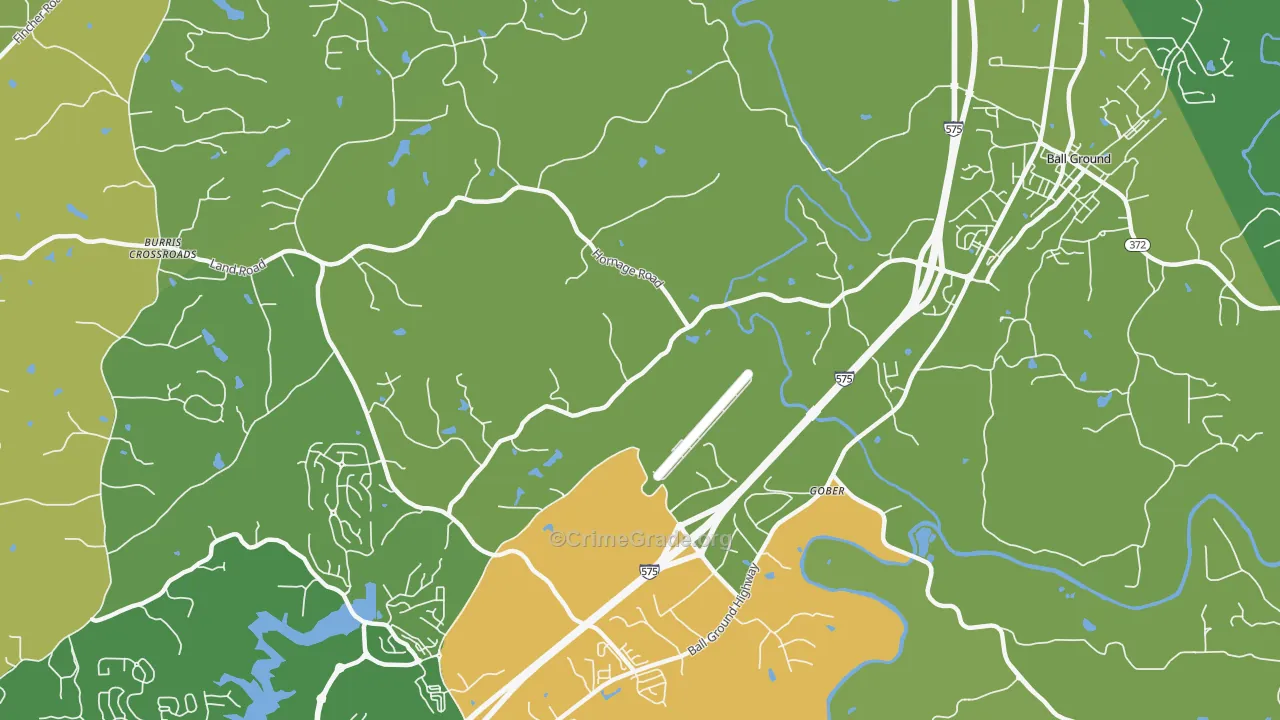Gober, GA Map of Drug-Related Crime Rates